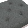 Lavice tmavě šedá 110 x 40 x 49 cm textil 344451