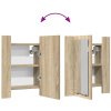LED koupelnová skříňka se zrcadlem dub sonoma 40x12x45 cm akryl 804951