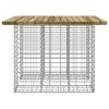Zahradní lavice gabionový design 100 x 102 x 72 cm borové dřevo 834373