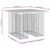 Zahradní lavice gabionový design 100 x 102 x 72 cm borové dřevo 834373