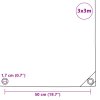 Plachta 650 g/m² 3 x 3 m bílá 43839