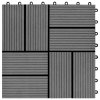 Terasové dlaždice z dřevoplastu 11 ks 30 x 30 cm 1 m² šedé 45030