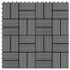 Terasové dlaždice z dřevoplastu 11 ks 30 x 30 cm 1 m² šedé 45030