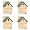Ptačí budky 4 ks 23 x 19 x 33 cm jedlové dveře 47248