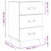Noční stolek bílý 40 x 40 x 66 cm kompozitní dřevo 827628