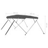 Bimini stříška se 4 oblouky antracitová 243 x 210 x 137 cm 93139
