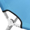 Zahradní lehátko ocel a textil tyrkysově modré 310329