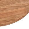 Kulatá stolní deska světle hnědá Ø90x1,5cm ošetřený masivní dub 342964