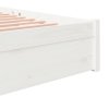 Rám postele bílý masivní dřevo 180 x 200 cm Super King 814965