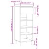 Botník bílý s vysokým leskem 40 x 36 x 105 cm kompozitní dřevo 831454