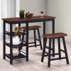 Barový set 3 ks MDF černý 245363