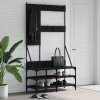Stojan na oblečení s prostorem pro obuv černý 100 x 40 x 184 cm 837852