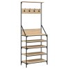 Stojan na oblečení s prostorem pro obuv dub sonoma 70x34x184 cm 837873