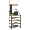 Stojan na oblečení s prostorem pro obuv dub sonoma 70x34x184 cm 837873