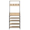 Stojan na oblečení s prostorem pro obuv dub sonoma 70x34x184 cm 837873