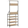 Stojan na oblečení s prostorem pro obuv dub sonoma 70x34x184 cm 837873