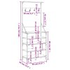 Stojan na oblečení s prostorem pro obuv dub sonoma 70x34x184 cm 837873