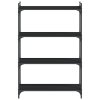 Knihovna se 4 policemi černá 80 x 30 x 120 cm kompozitní dřevo 837672