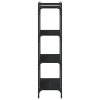 Knihovna se 4 policemi černá 80 x 30 x 120 cm kompozitní dřevo 837672