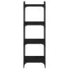 Knihovna se 4 policemi černá 40 x 30 x 120 cm kompozitní dřevo 837632