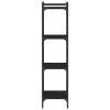 Knihovna se 4 policemi černá 40 x 30 x 120 cm kompozitní dřevo 837632