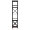 Knihovna s 5 policemi hnědý dub 59x35x171 cm kompozitní dřevo 837626