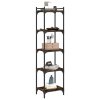 Knihovna s 5 policemi kouřový dub 40x30x154 cm kompozitní dřevo 837639
