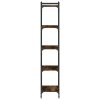 Knihovna s 5 policemi kouřový dub 40x30x154 cm kompozitní dřevo 837639