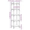 Knihovna s 5 policemi kouřový dub 40x30x154 cm kompozitní dřevo 837639