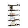 Knihovna s 5 policemi kouřový dub 80x30x154 cm kompozitní dřevo 837679