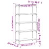 Knihovna s 5 policemi kouřový dub 80x30x154 cm kompozitní dřevo 837679