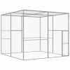 Klec pro kočky 3 x 3 x 2,5 m pozinkovaná ocel 146361