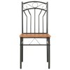 Jídelní židle 6 ks hnědé MDF 281397