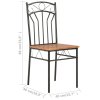 Jídelní židle 6 ks hnědé MDF 281397