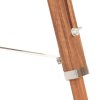 Stojací lampa stativ medově hnědá a šedá masivní teak 141 cm 288078