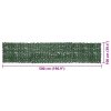 Balkónová zástěna s tmavě zelenými listy 500 x 100 cm 315489