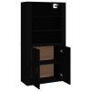Skříň highboard černá kompozitní dřevo 3185360