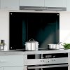 Kuchyňský panel černý 90 x 60 cm tvrzené sklo 249489