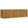 Zahradní vyvýšený záhon 280 x 80 x 80 cm cortenová ocel 824540