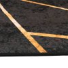 Koberec pratelný černý a zlatý 120 x 180 cm protiskluzový 136617