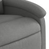 Zvedací masážní polohovací křeslo tmavě šedé textil 3204177