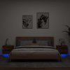 Nástěnné noční stolky s LED osvětlením 2 ks kouřový dub 836821