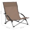 Skládací plážová křesla 2 ks taupe textil 312492
