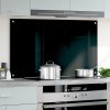 vidaXL Kuchyňský panel černý 100 x 60 cm tvrzené sklo 249492