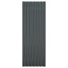 Střešní panely 12 ks práškově lakovaná ocel antracit 100x36 cm 319145