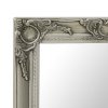 Nástěnné zrcadlo barokní styl 60 x 40 cm stříbrné 320330