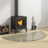 Skleněná deska pod kamna půlkruhová 1 200 x 600 mm 324120