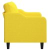2místná pohovka světle žlutá 120 cm textil 359356