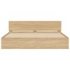 Rám postele s čelem a LED osvětlením dub sonoma 200 x 200 cm 3207583