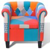Křeslo patchwork textilní 241027